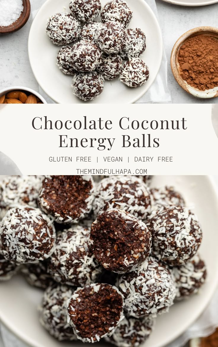 No-Bake Coconut Chocolate Energy Balls: Easy Vegan Snack Recipe
